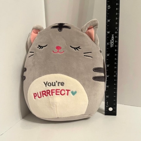 Squishmallow Tally Cat Valentines Day Squad ,You’re Purrfect, 9” soft plush - Picture 7 of 8